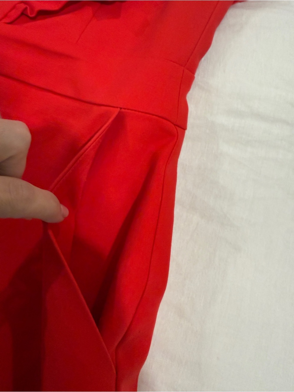 Iorane Red Ruffle-Front Mini Dress - Picture 4 of 4